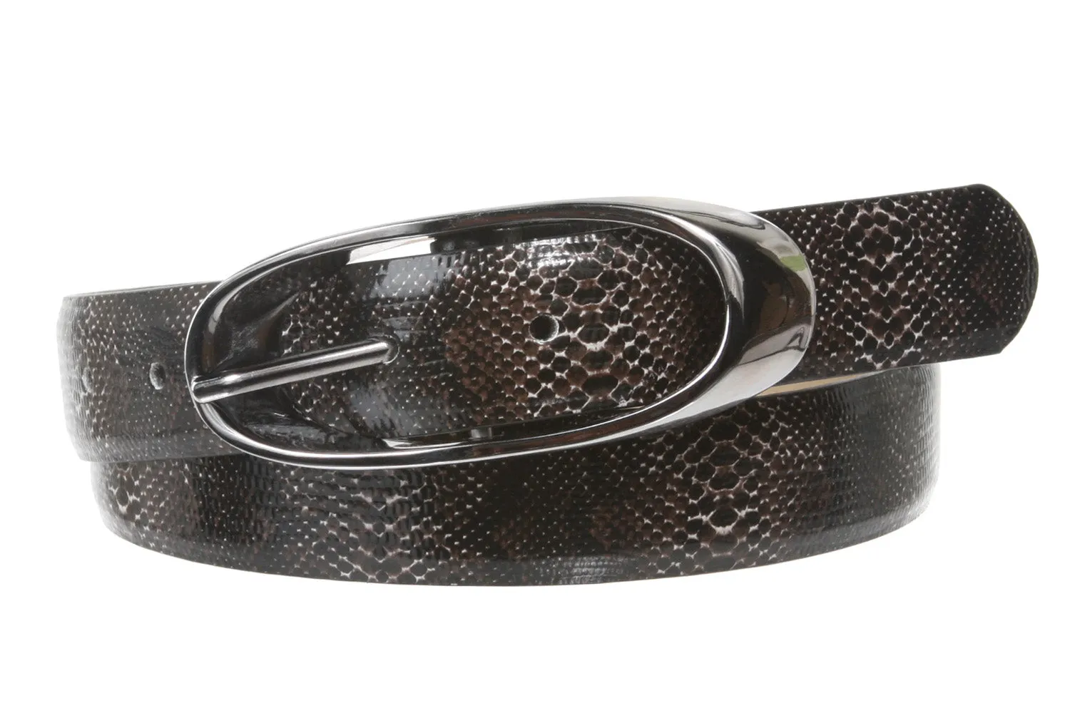 1 1/8" Comfort Casual Fashion Print Faux Leather Belt