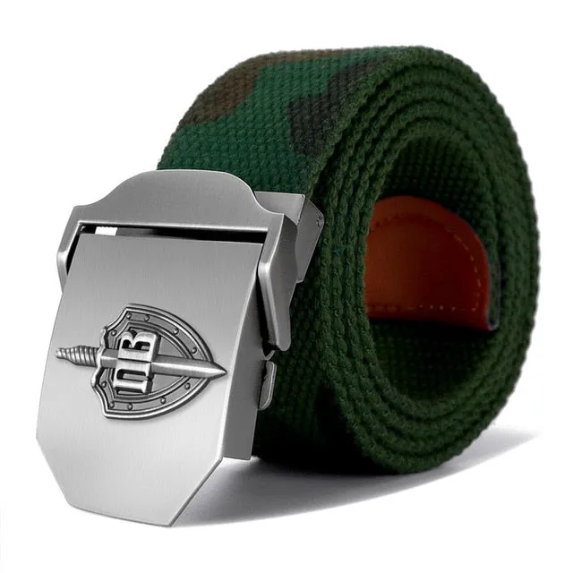 3D Russian Border Guard Troop Buckle Military Canvas Belt