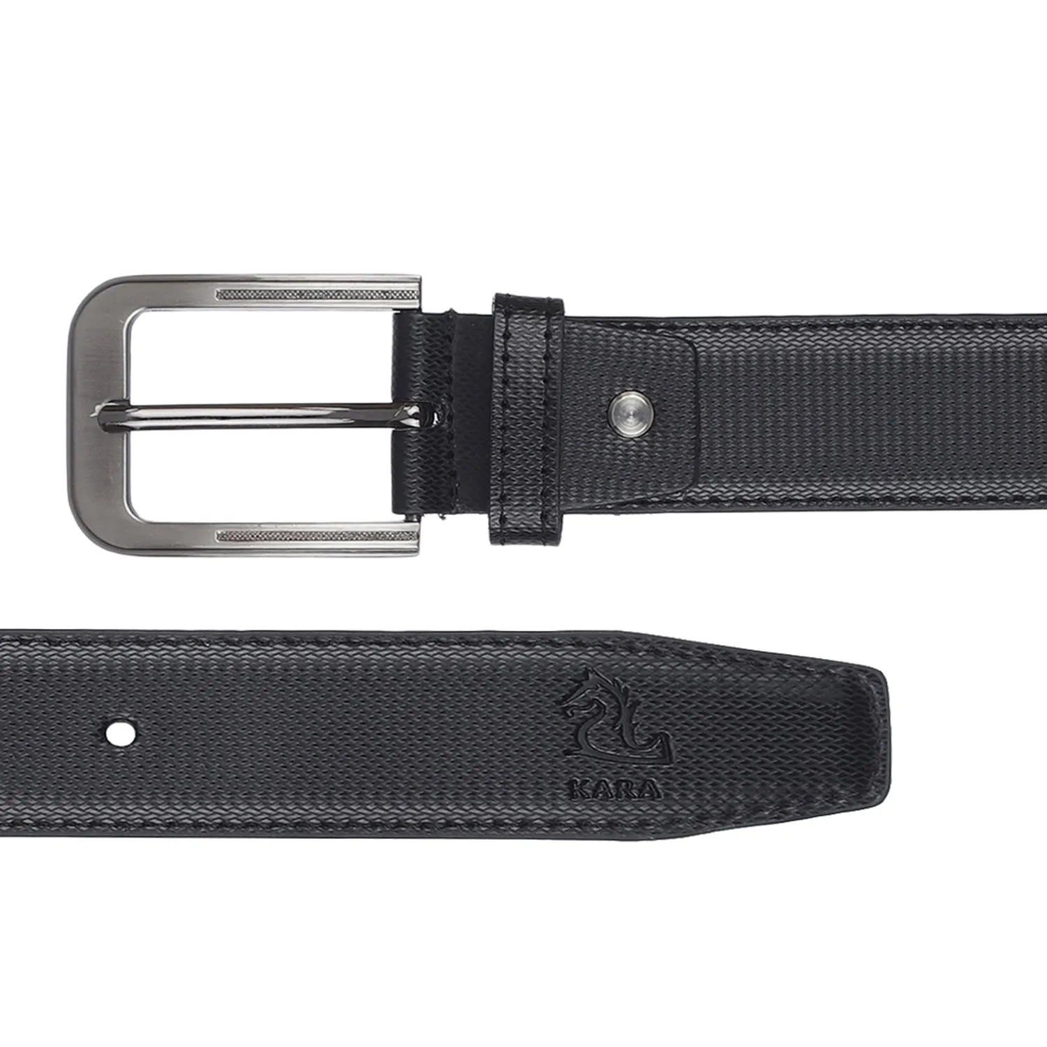 4208 Black Textured Belt for Men