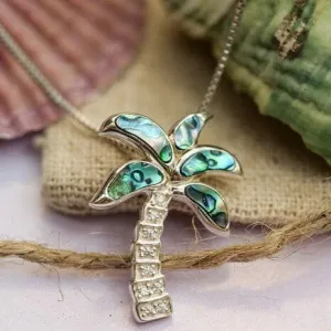 Abalone Shell Palm Tree Necklace - Miami