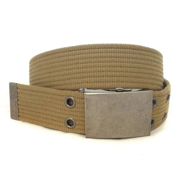 ALONSO - Light Brown Canvas Webbing Belt