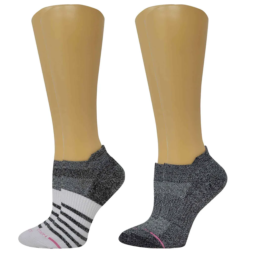 Ankle Compression Socks | Dr Motion Socks | Contrast Stripes (2 Pack)