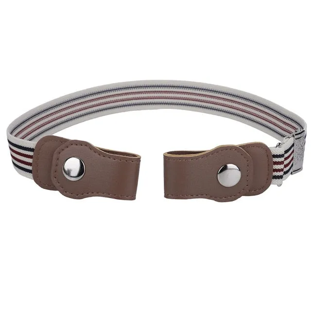 AWAYTR Unisex Buckle-Free Elastic Women Men No Buckle Adjustable Belt