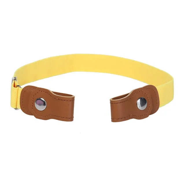 AWAYTR Unisex Buckle-Free Elastic Women Men No Buckle Adjustable Belt