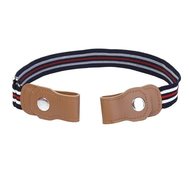 AWAYTR Unisex Buckle-Free Elastic Women Men No Buckle Adjustable Belt