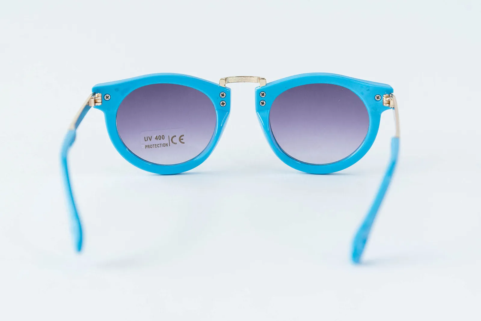 Babeehive Goods Toddler & Kid Gold Accent Sunglasses - Blue