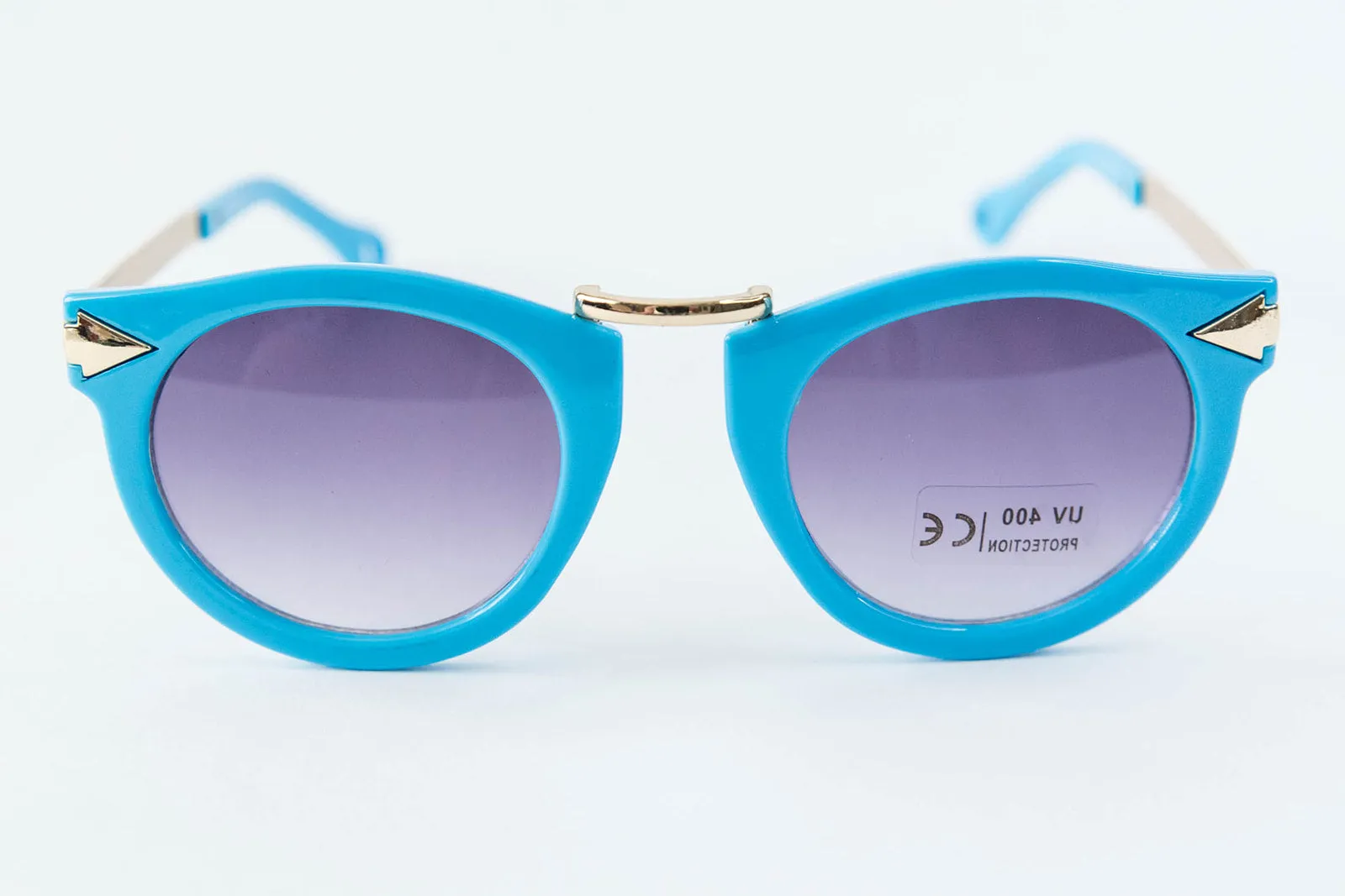 Babeehive Goods Toddler & Kid Gold Accent Sunglasses - Blue