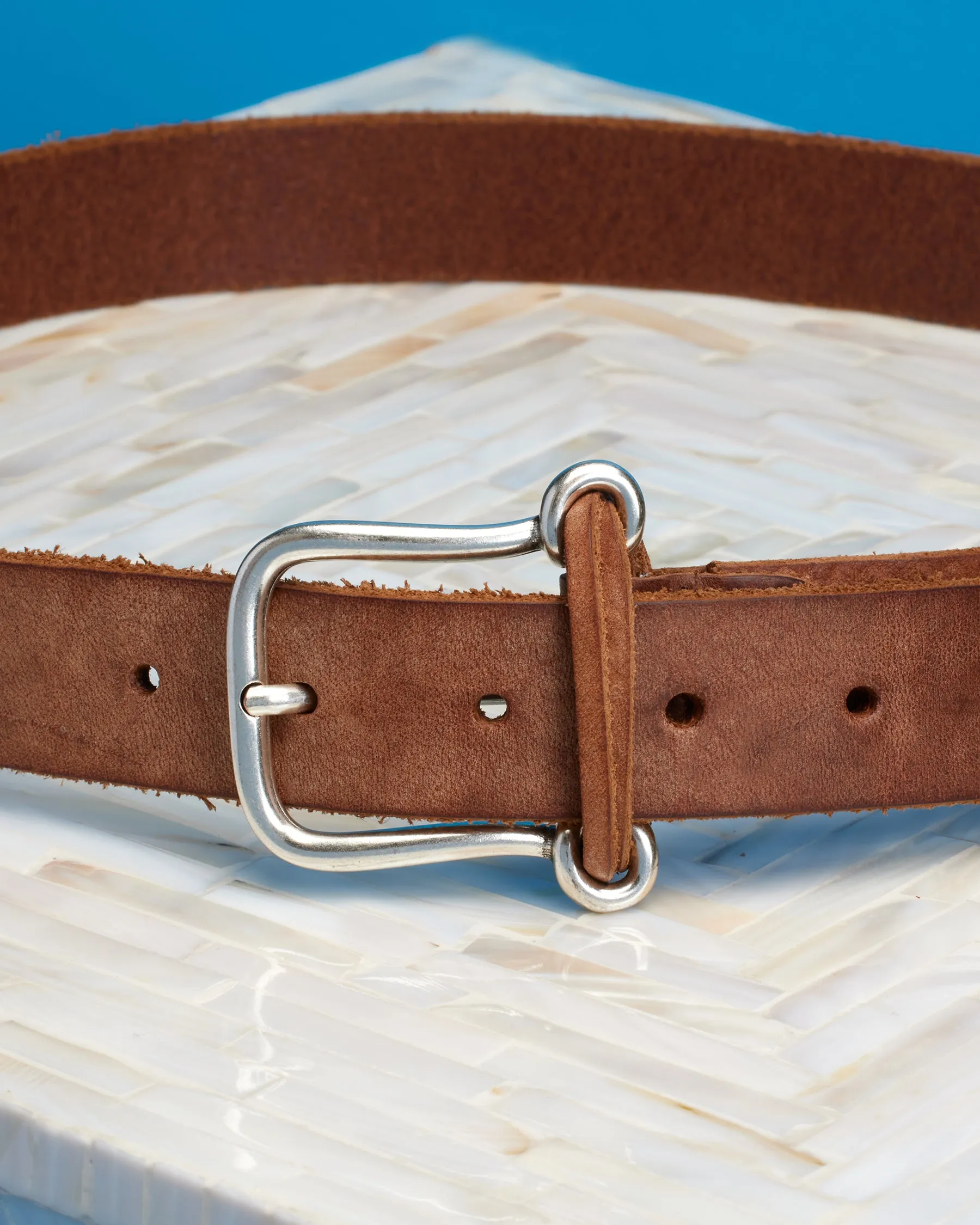 Bailey Leather Belt in Rugged Tan