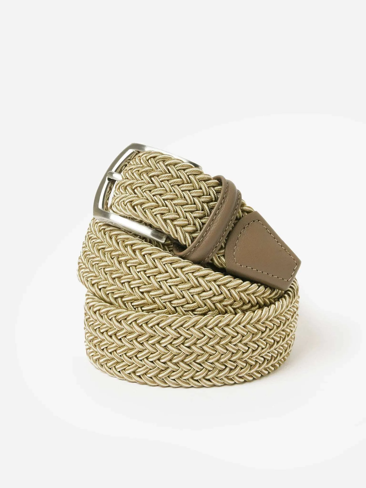 Beige Multicolour Woven Belt - Anderson's