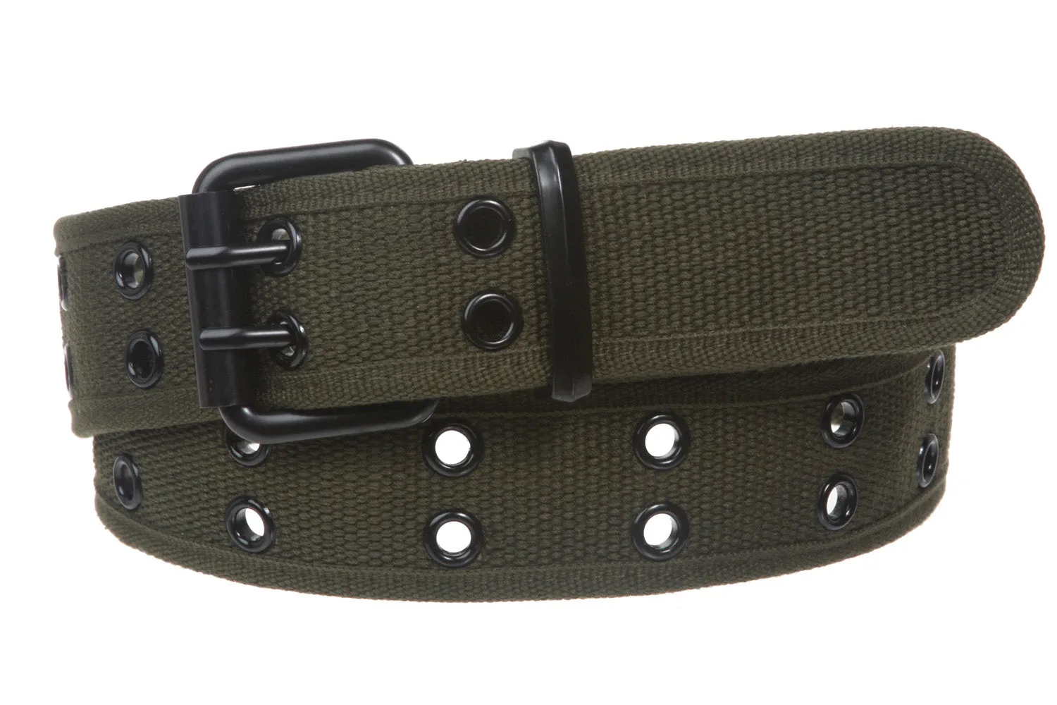 Big Tall Double Hole Grommets Canvas Web Belt Extra Large Plus Size