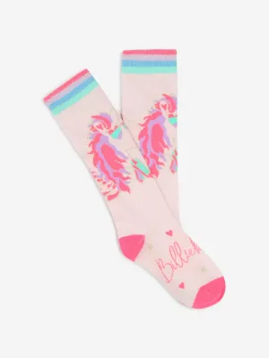 Billieblush Girls Pegasus High Socks in Pink