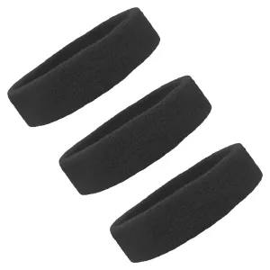 Black Head Sweatbands - 3 Pack