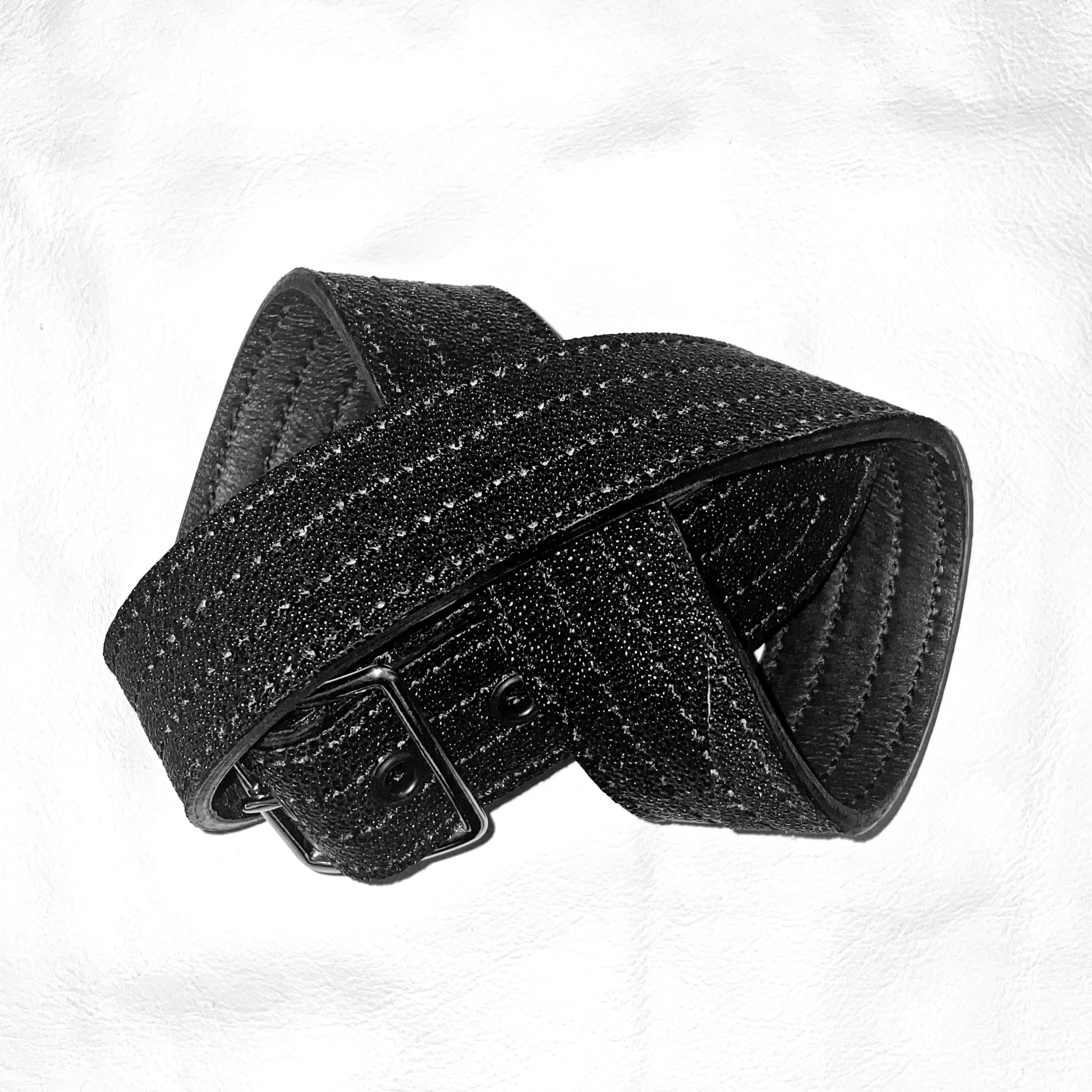 Black Sting ray Leather Belt