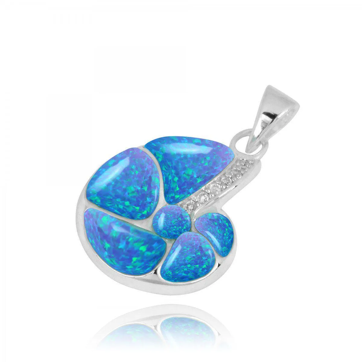 Blue Opal Seashell Necklace - Miami