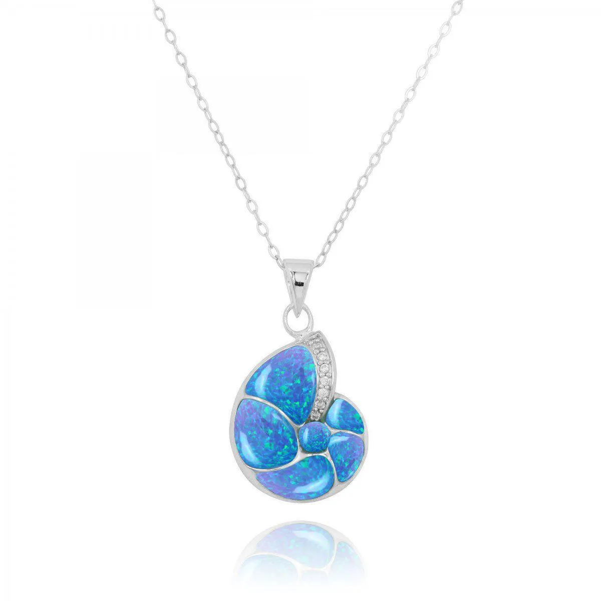 Blue Opal Seashell Necklace - Miami