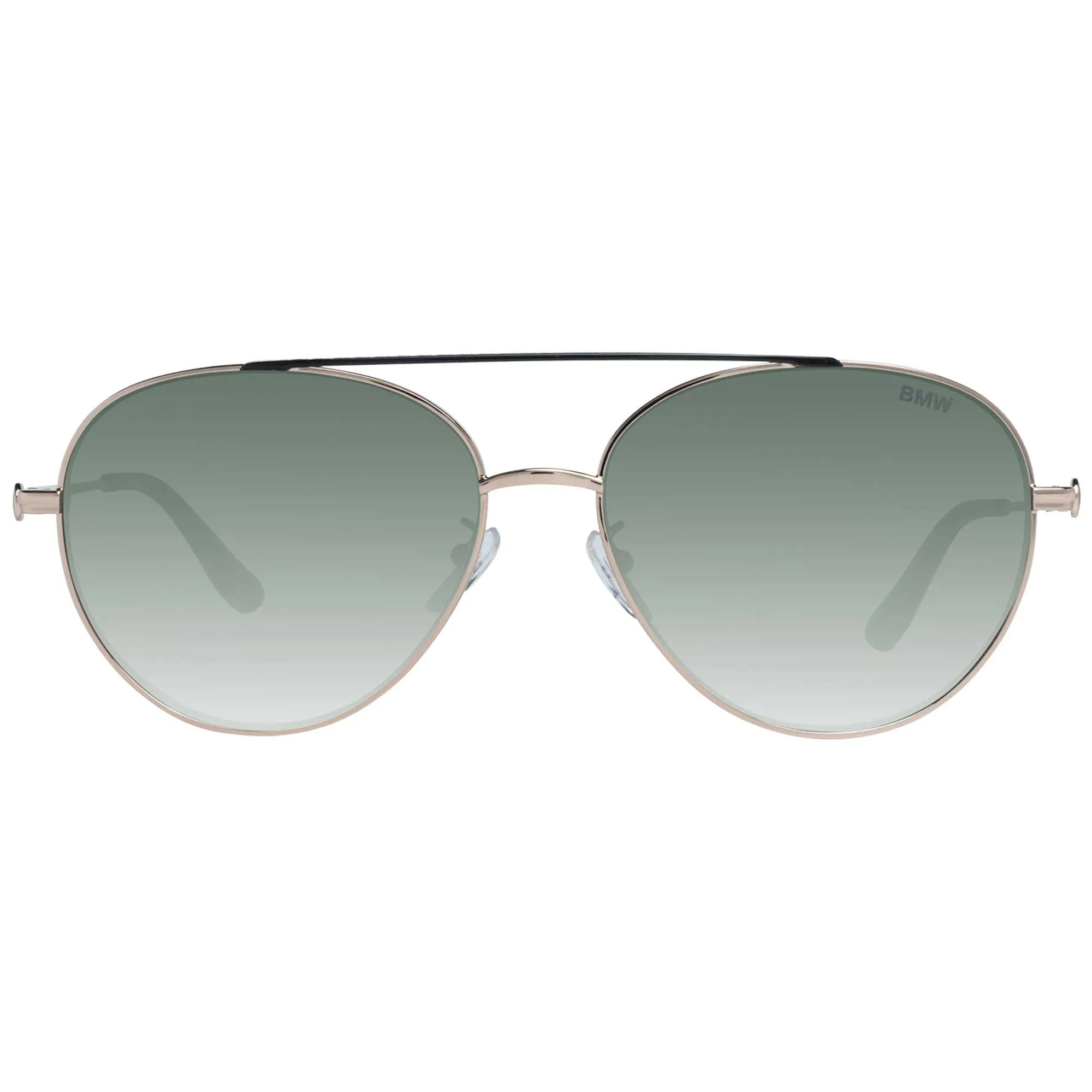 BMW Unisex Sunglasses - Green Gradient Lens Metal Full Rim Aviator Frame | BW0006 28P