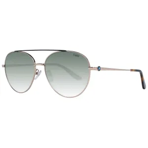 BMW Unisex Sunglasses - Green Gradient Lens Metal Full Rim Aviator Frame | BW0006 28P