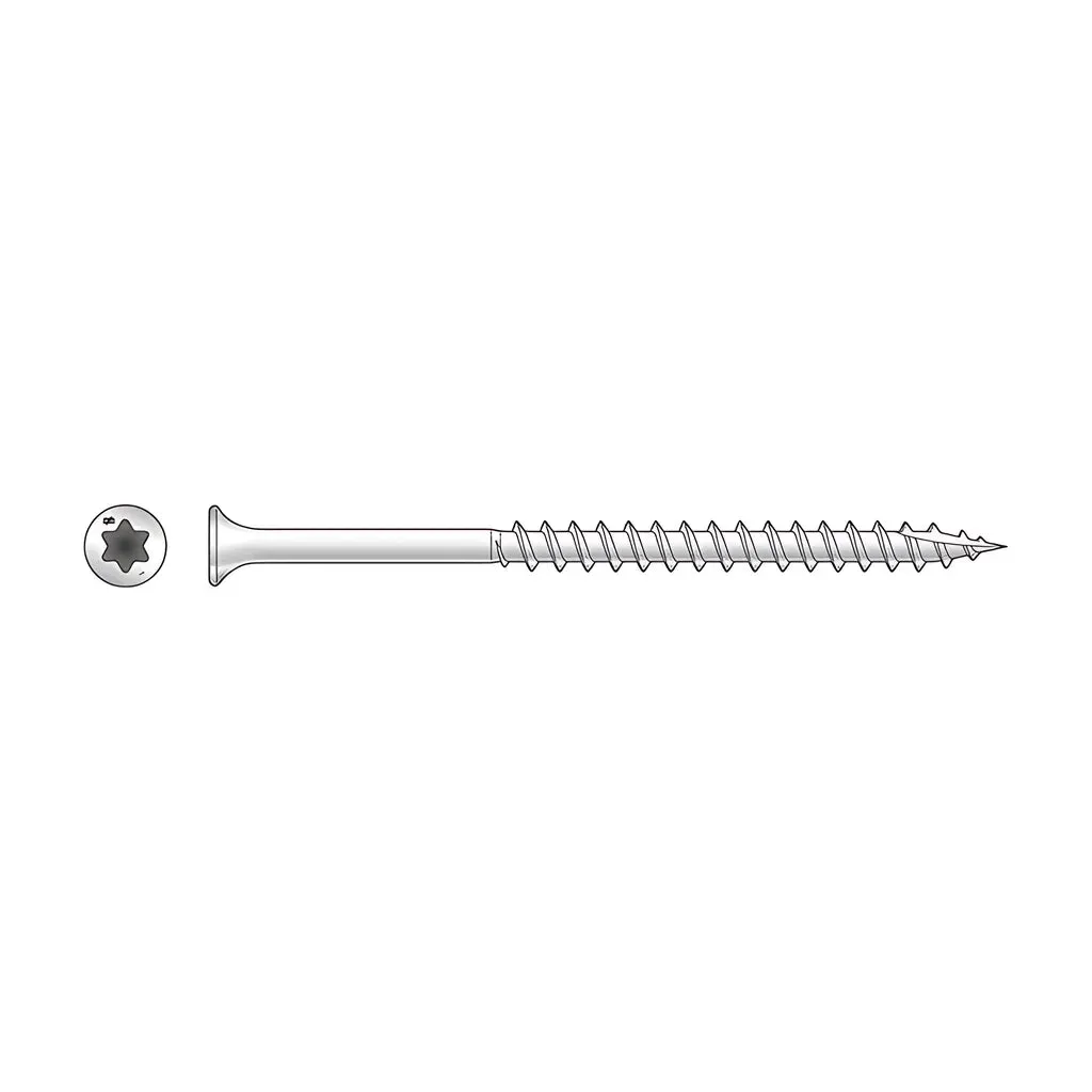 Bugle-Head Wood Screw, 6-Lobe Drive - #6 x 1-1/4 in. T-15, Type 305 (1 lb.)