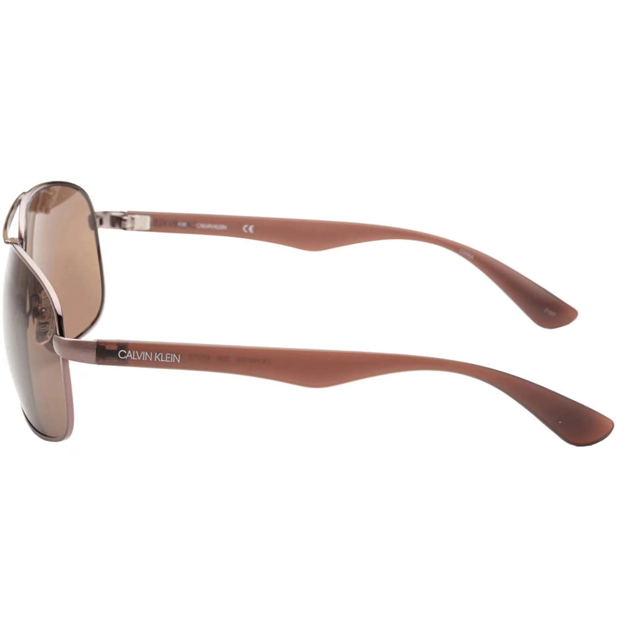 Calvin Klein Men's Sunglasses - Full Rim Pilot Metal Frame Brown Lens | CK19315S 200