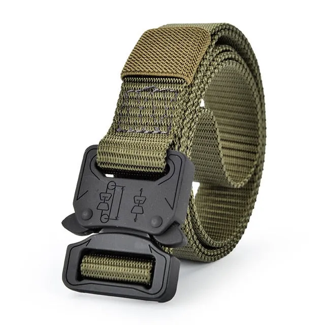 Canvas Military Tactical Sport Belt with Alloy Buckle