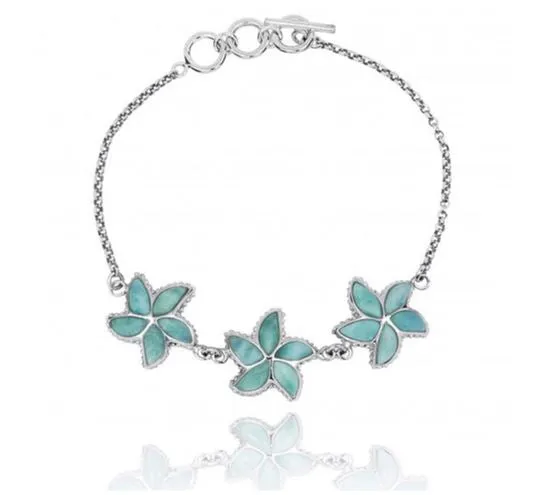 Caribbean Larimar Starfish Bracelet - Miami