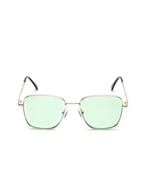 Carlton London Green Lens & Gold-Toned Square Sunglasses With Uv Protected Lens For Men