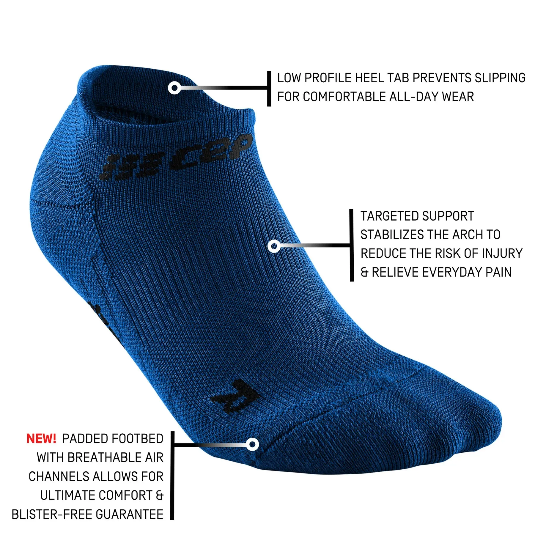 CEP | The Run No Show Socks 4.0 | Women's | Blue