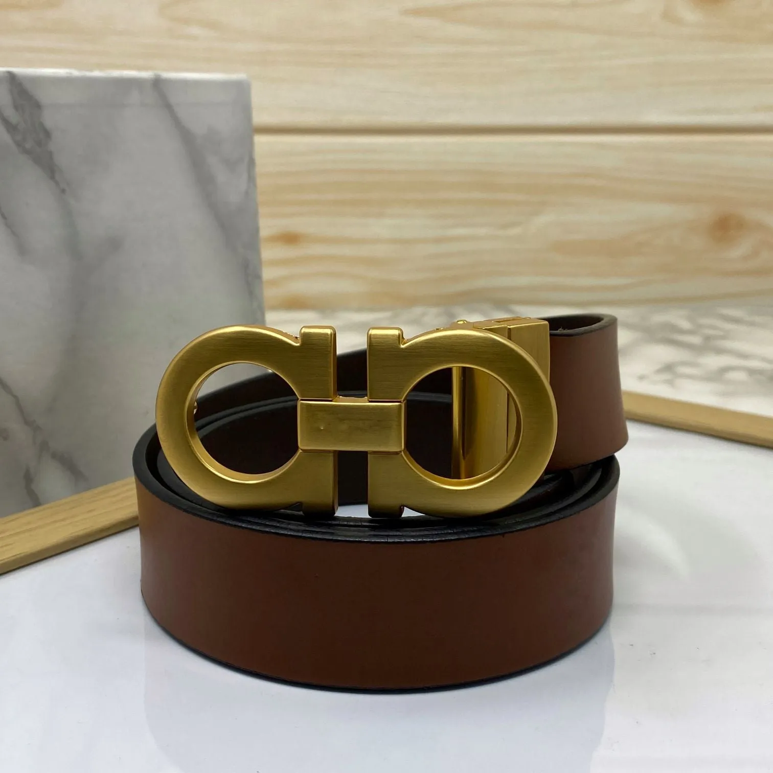 Classic 8 Pattern Formal Design Leather Strap Belt -JonasParamount