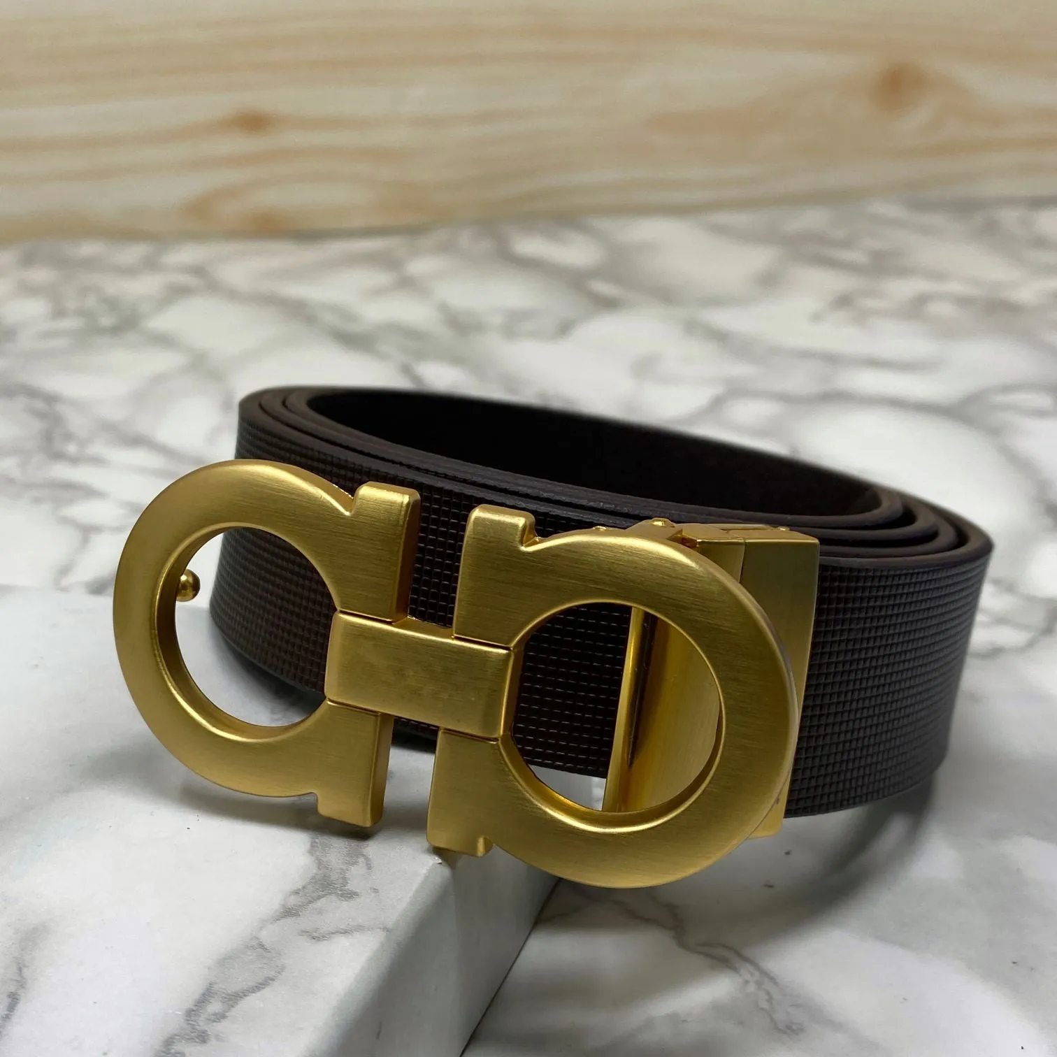 Classic 8 Pattern Formal Design Leather Strap Belt -JonasParamount