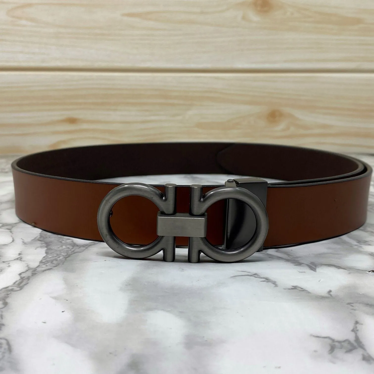 Classic 8 Pattern Formal Design Leather Strap Belt -JonasParamount