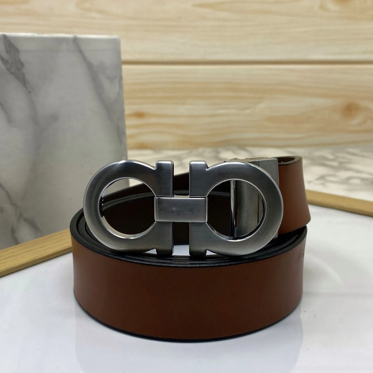 Classic 8 Pattern Formal Design Leather Strap Belt -JonasParamount