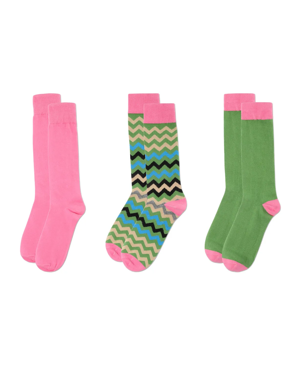 Colorvron Cotton Blend Crew Sock 3 Pack