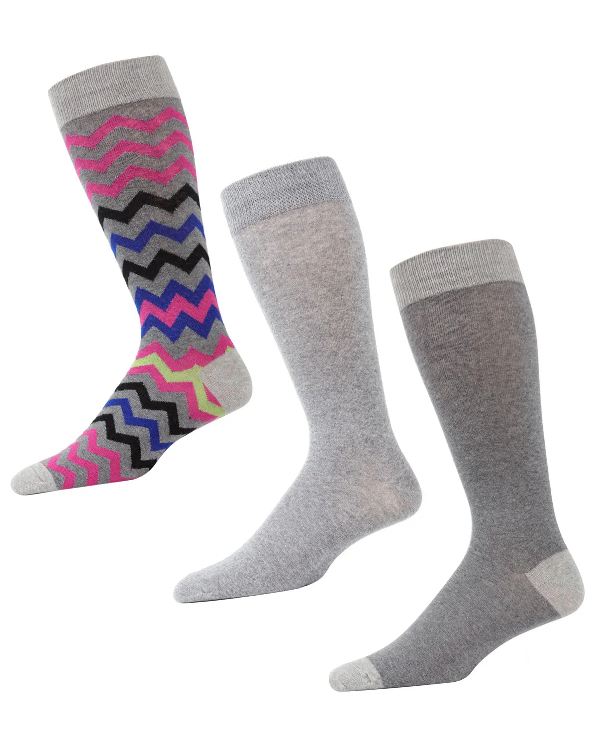 Colorvron Cotton Blend Crew Sock 3 Pack