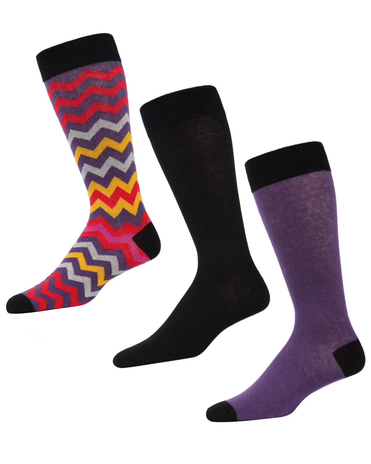 Colorvron Cotton Blend Crew Sock 3 Pack