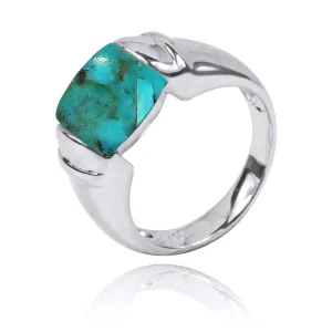 Compressed Turquoise  Gemstone Ring