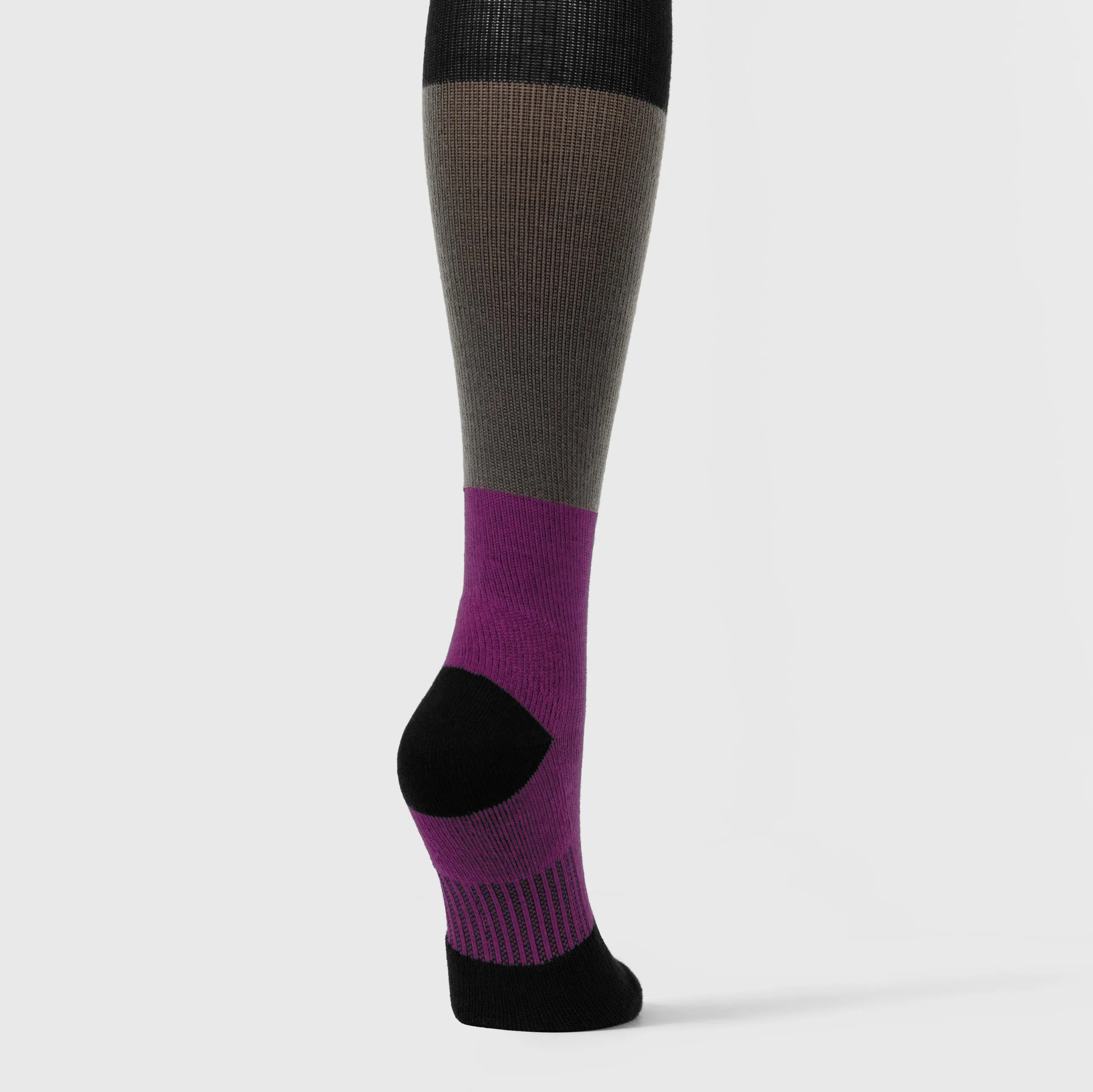 Compression Socks - Black/Dark Grey/Raspberry