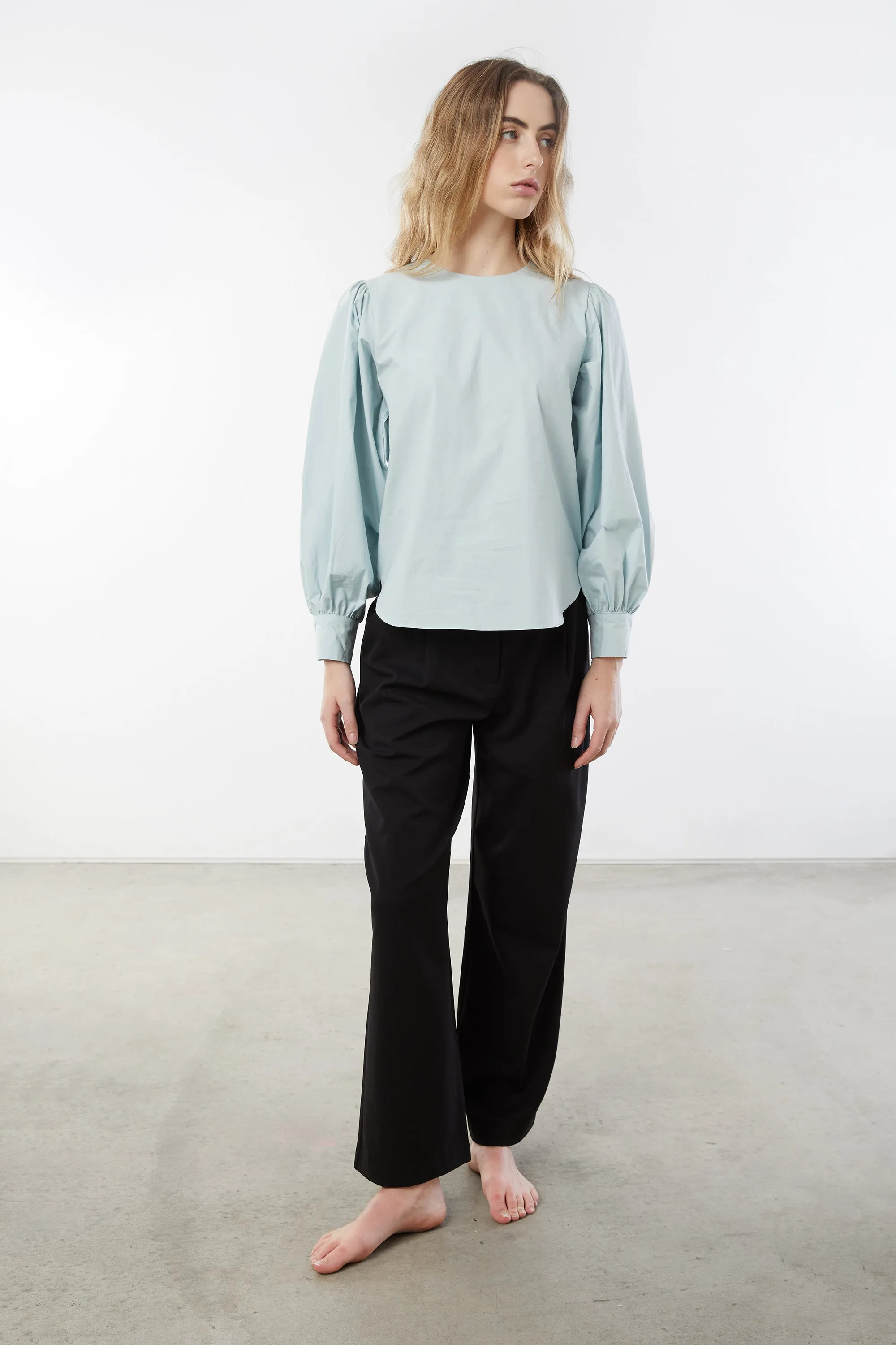 COTTON POPLIN BLOUSE