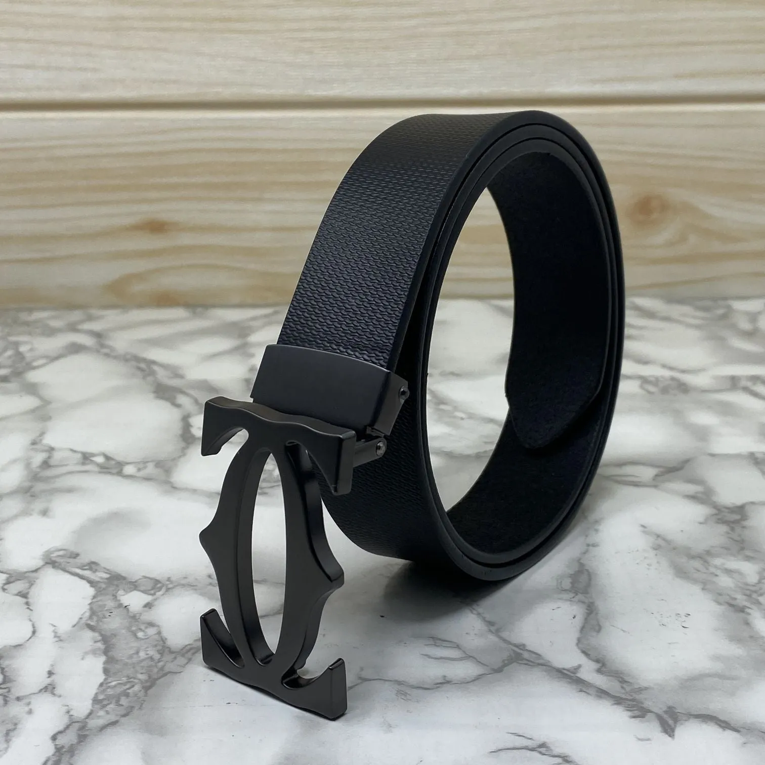 Cross Pattern Casual and Formal Leather Strap Belt -JonasParamount