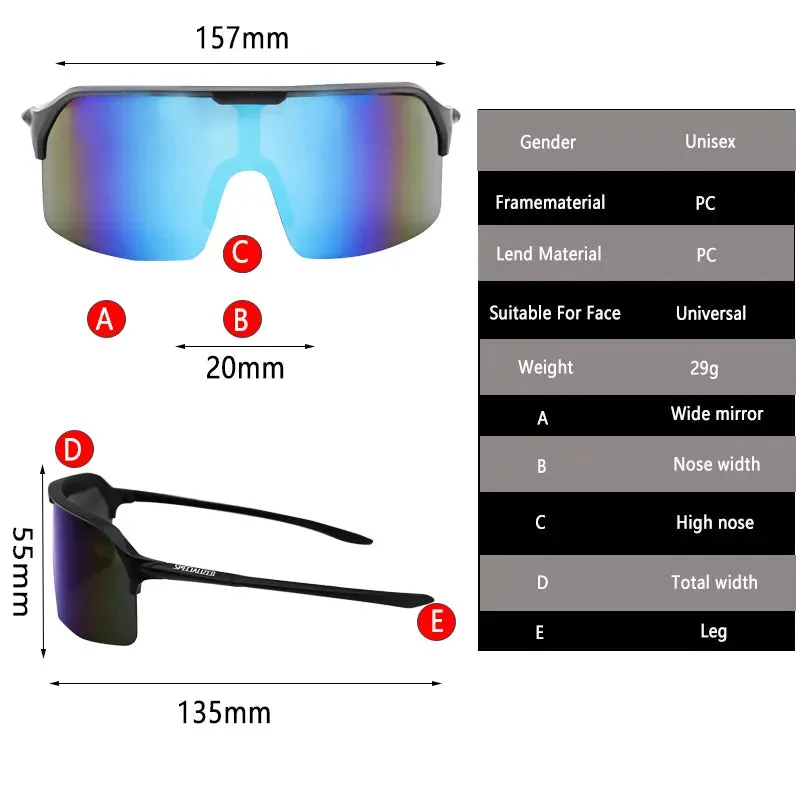 Cycling Sunglasses for Men Women Sport Polarized Lens Outdoor Goggles Bike Riding Glasses Bicycle Windproof Eyewear