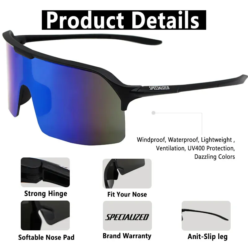 Cycling Sunglasses for Men Women Sport Polarized Lens Outdoor Goggles Bike Riding Glasses Bicycle Windproof Eyewear