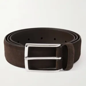 Dark Brown Suede Belt - Anderson's