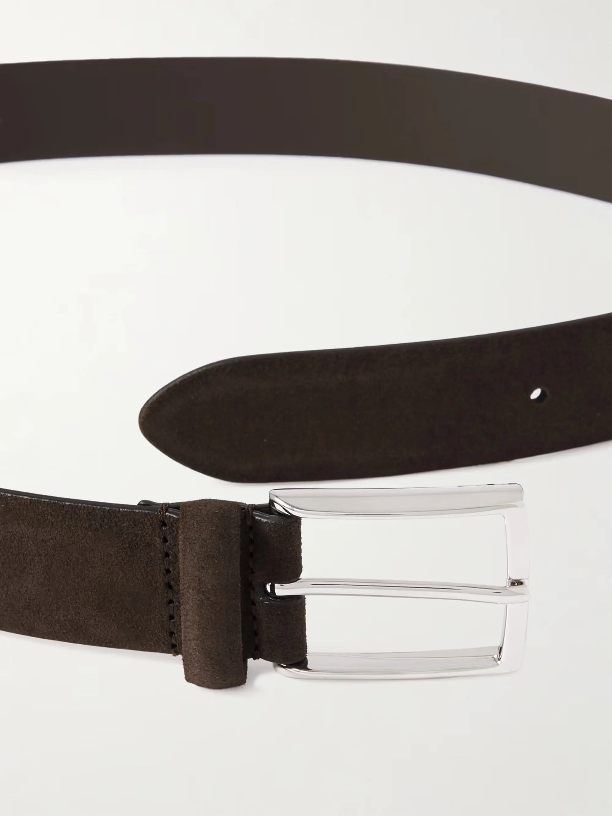 Dark Brown Suede Belt - Anderson's