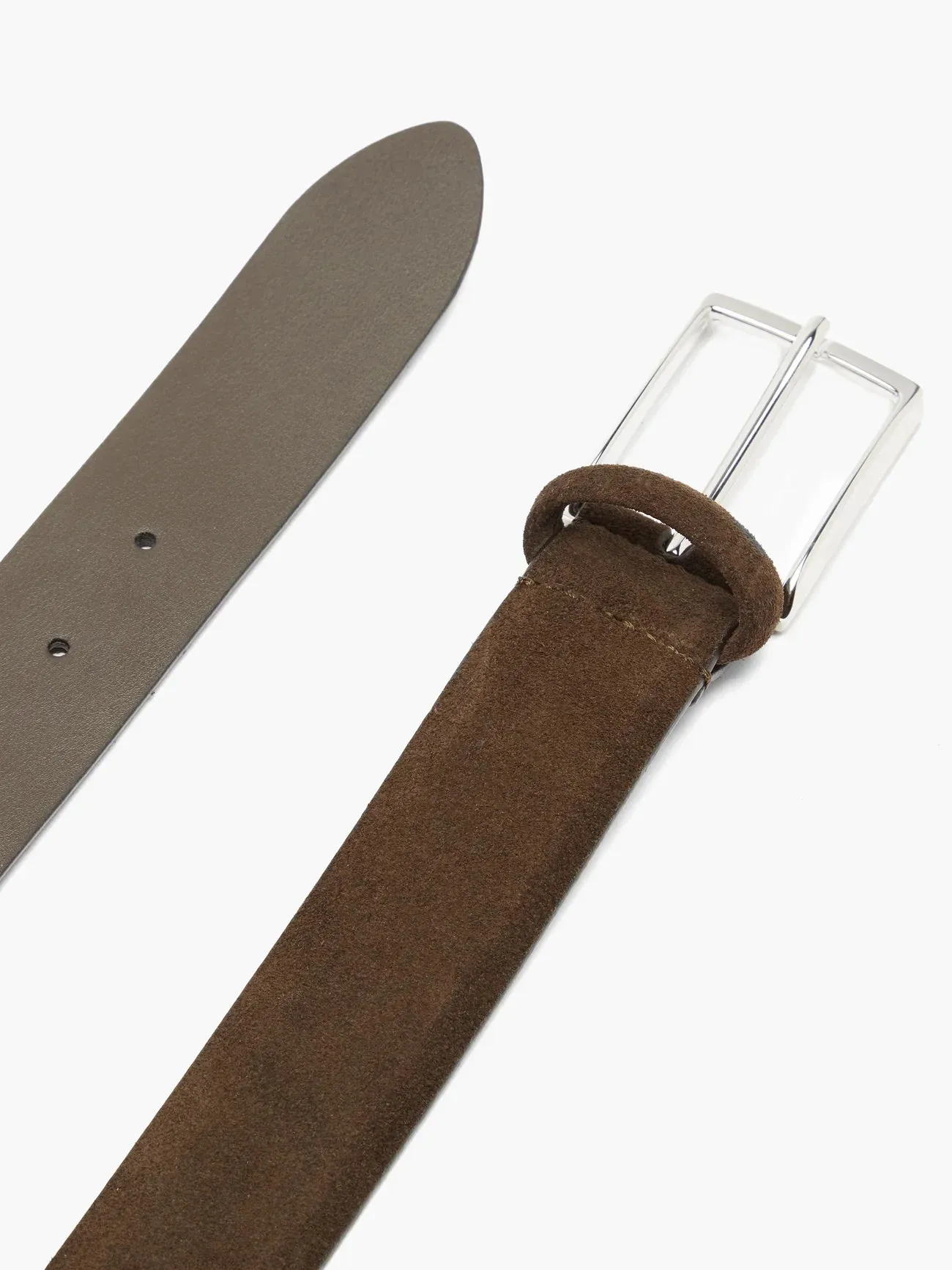 Dark Brown Suede Belt - Anderson's