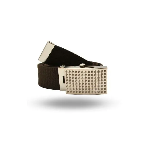 Desert Canva Belt with Silver Buckle