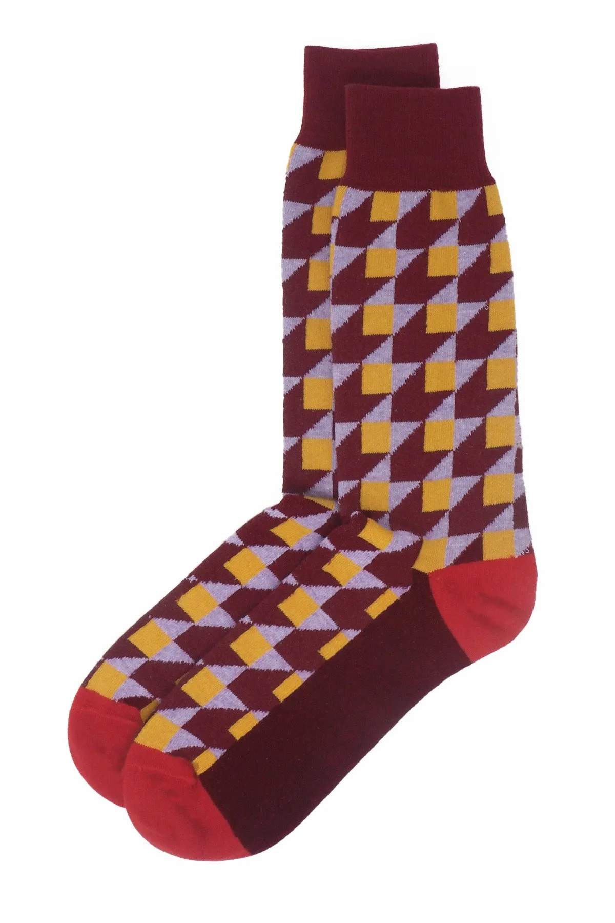 Dimensional Men's Socks - Maroon