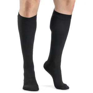 Dynaven Opaque Ribbed Men's Knee High 30-40 mmHg w/ Silicone Top