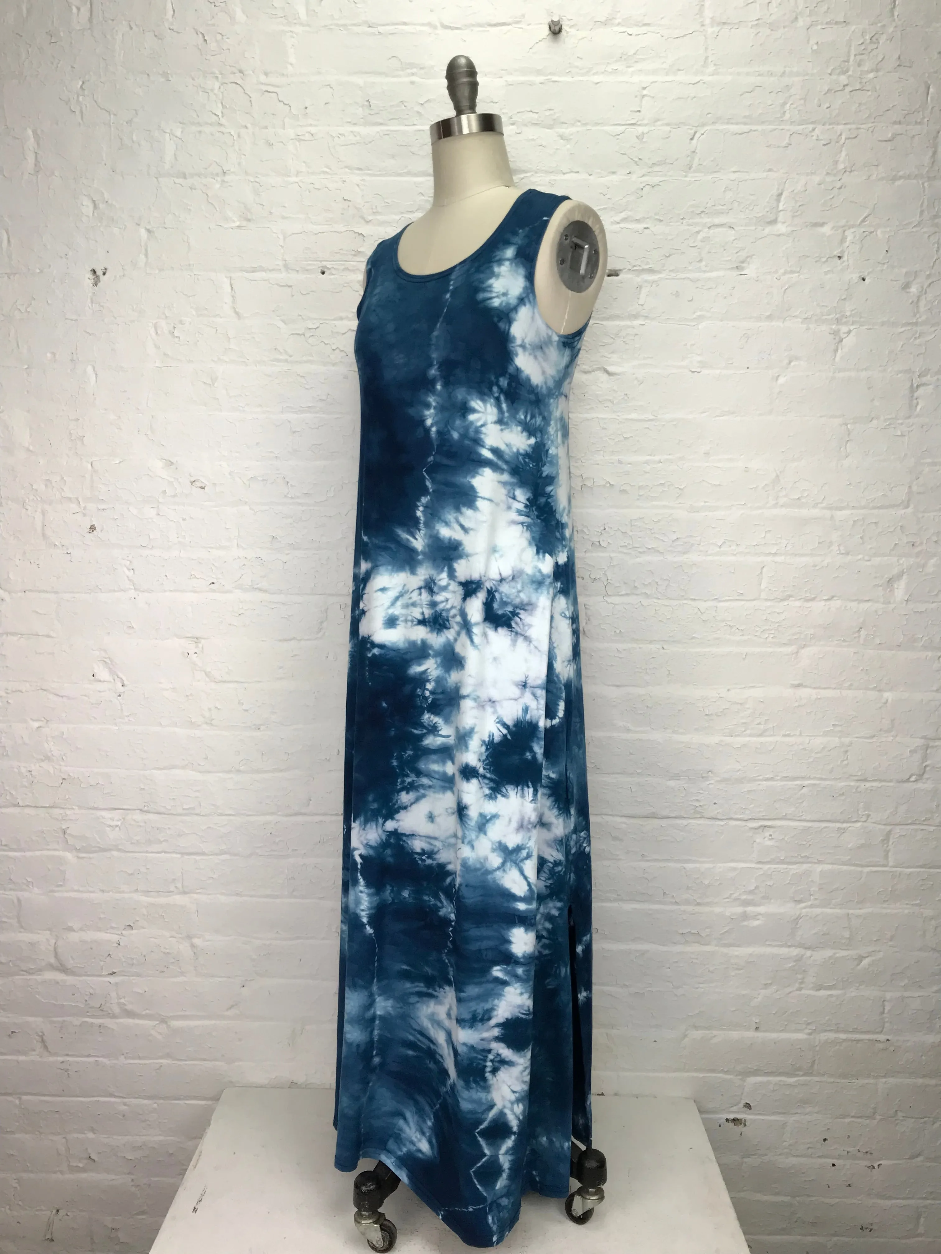 Eileen Maxi Tank Dress in Midnight Tangle