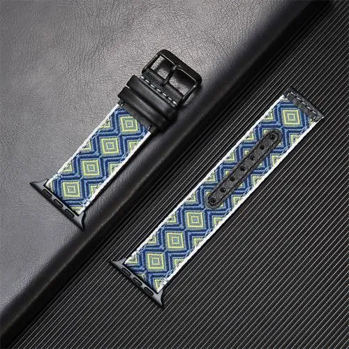 Fabric & Leather Strap for Apple Watchband High-quality