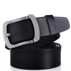 Fashion 100% genuine leather belts for men Metal pin buckle vintage luxury men belt brand cinto masculino belts