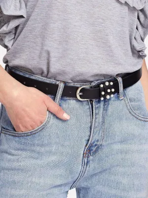 Faux Pearl Detail Belt